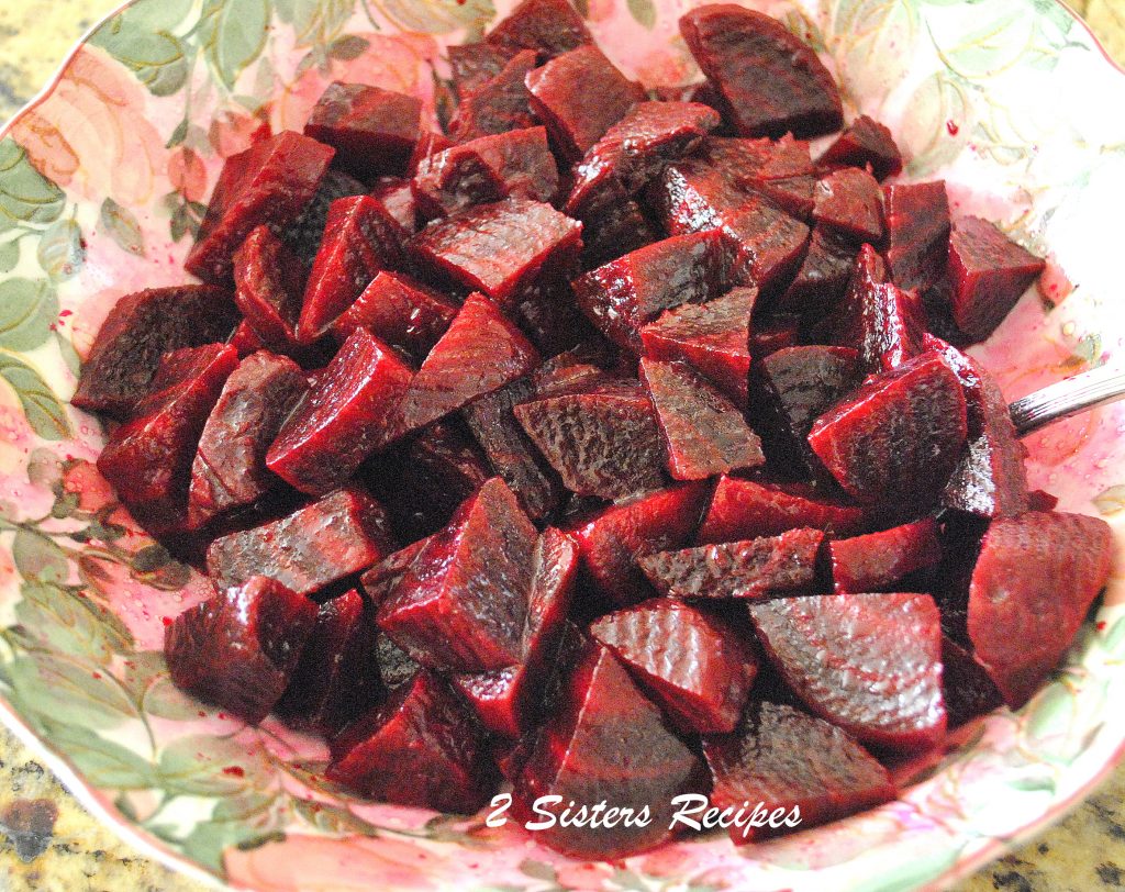 Beet Salad over Creamy Ricotta 2sistersrecipes.com