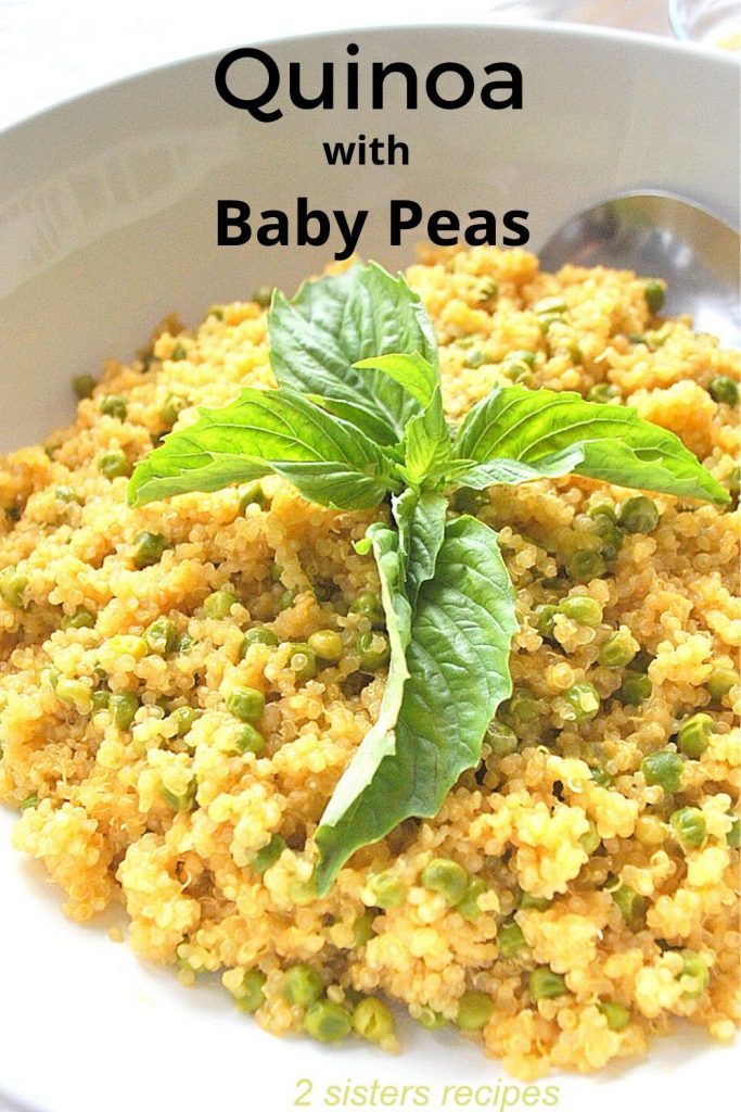Quinoa with Baby Peas by 2sistersrecipes.com 