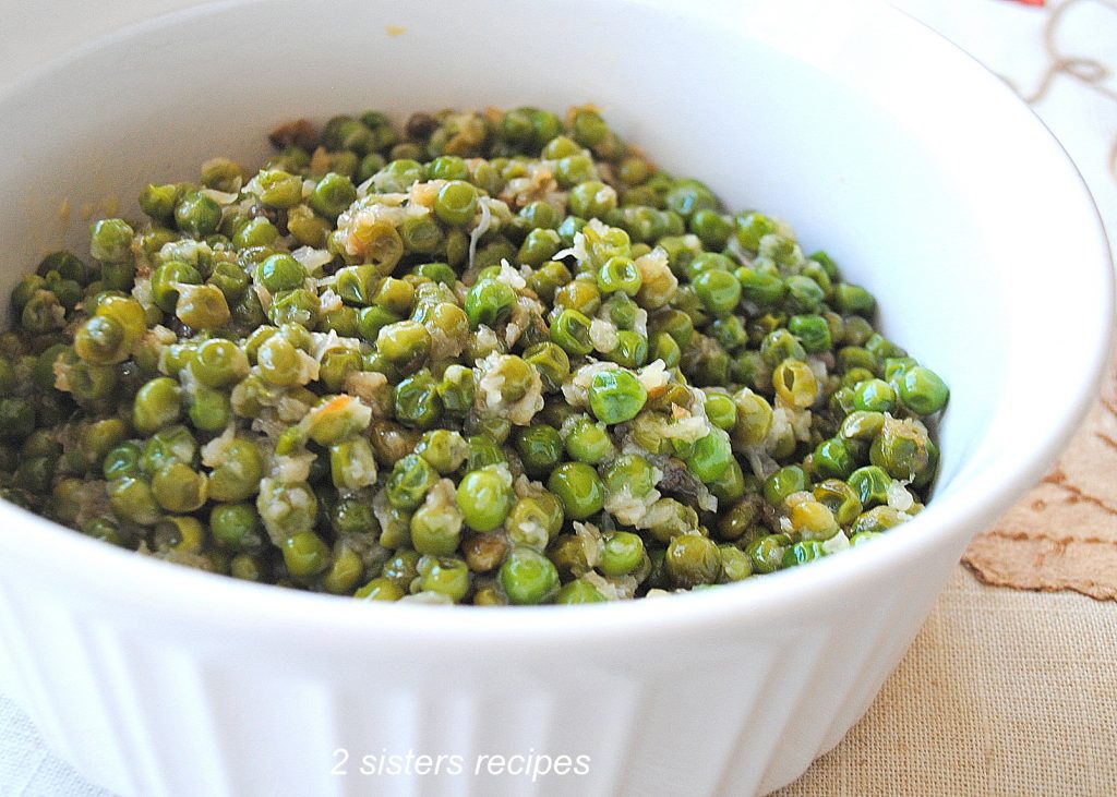 Sweet Garden Peas with Onions and Capers by 2sistersrecipes.com 