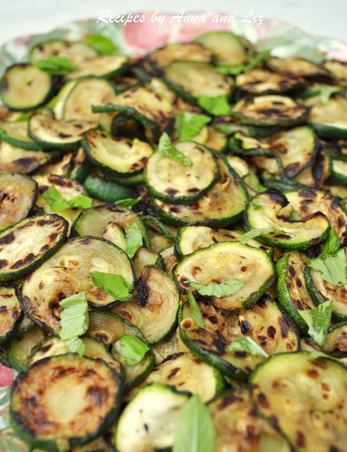 Grilled Zucchini Salad Neapolitan Style! by 2sistersrecipes.com