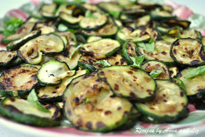 Grilled Zucchini Salad Neapolitan Style by 2sistersrecipes.com 