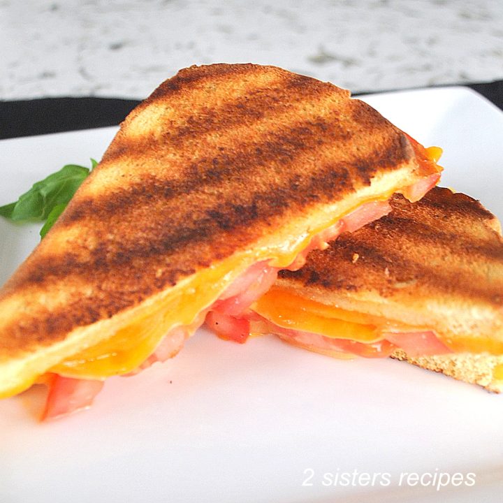 Grilled Cheese and Tomato Sandwich by 2sistersrecipes.com