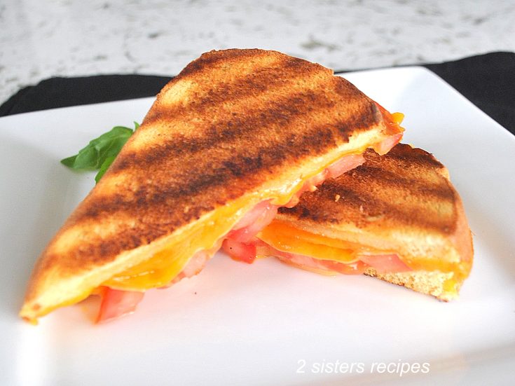Grilled Cheese and Tomato Sandwich by 2sistersrecipes.com