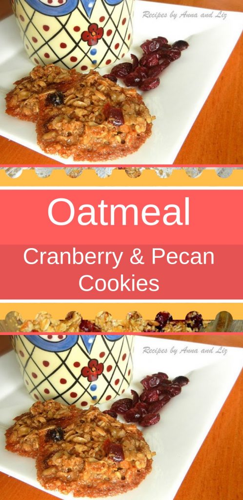 Oatmeal Cranberry and Pecan Cookies, by 2sistersrecipes.com 