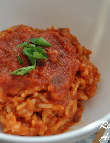 Easy Risotto with Marinara Sauce by 2sistersrecipes.com