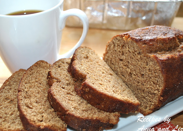 Low Fat Whole Wheat Pumpkin Spice Bread by 2sistersrecipes.com 