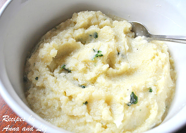 Mashed Cauliflower by 2sistersrecipes.com