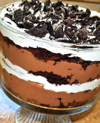 Triple Chocolate Trifle Dessert by 2sistersrecipes.com