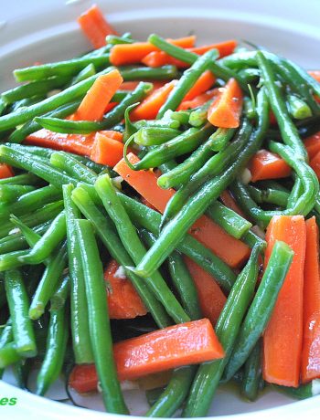 Green Beans and Carrot Salad- Italian Style! By 2sistersrecipes.com