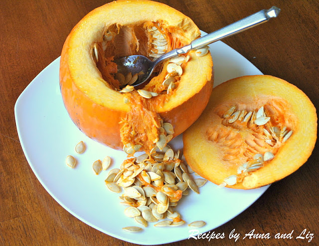 Roasting Pumpkin Seeds by 2sistersrecipes.com 