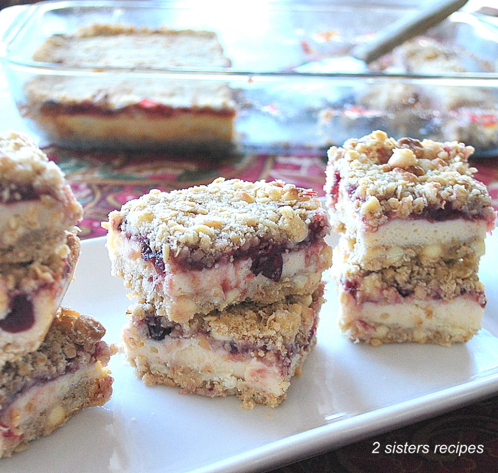 Cheesecake Cranberry Bars by 2sistersrecipes.com 