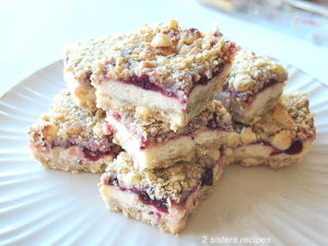 Cheesecake Cranberry Bars by 2sistersrecipes.com