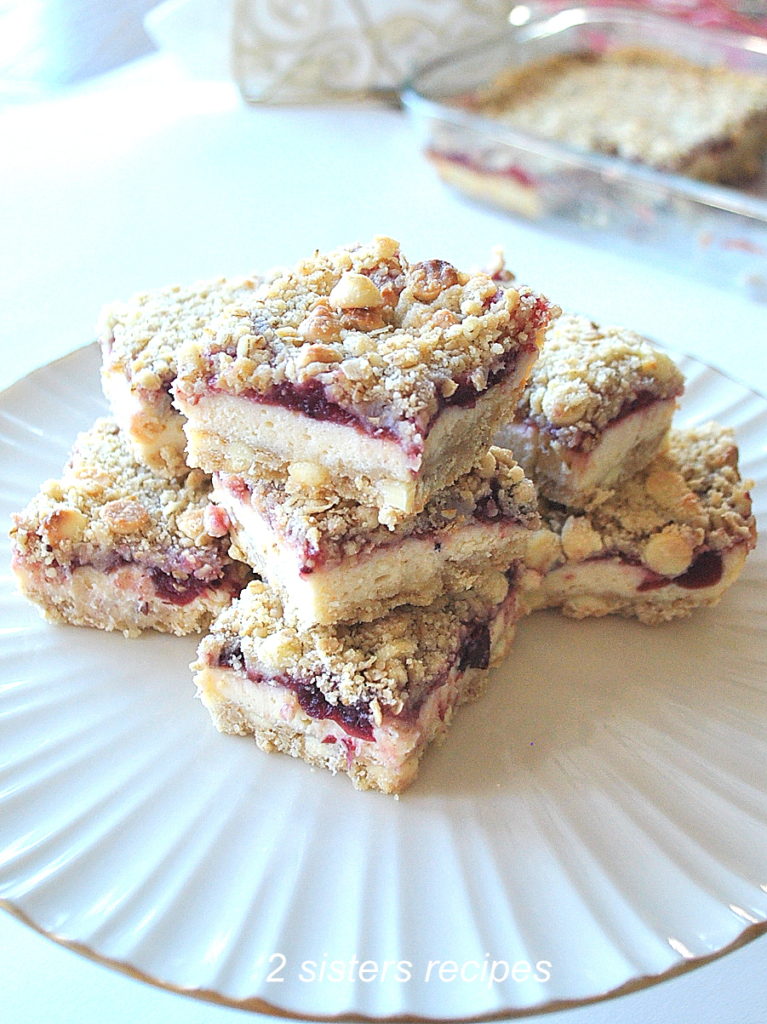 Cheesecake Cranberry Bars by 2sistersrecipes.com