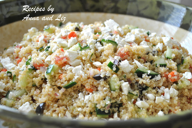 Greek Quinoa Salad by 2sistersrecipes.com