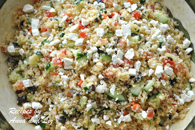 Greek Quinoa Salad by 2sistersrecipes.com 