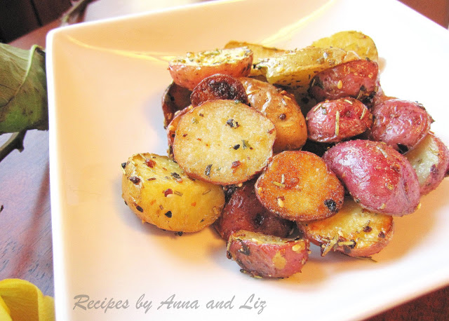 Roasted Baby Red and Yukon Potatoes by 2sistersrecipes.com