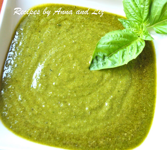 Fresh Basil Pesto Sauce by 2sistersrecipes.com