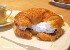 Croissants with Fresh Fruit and Panna