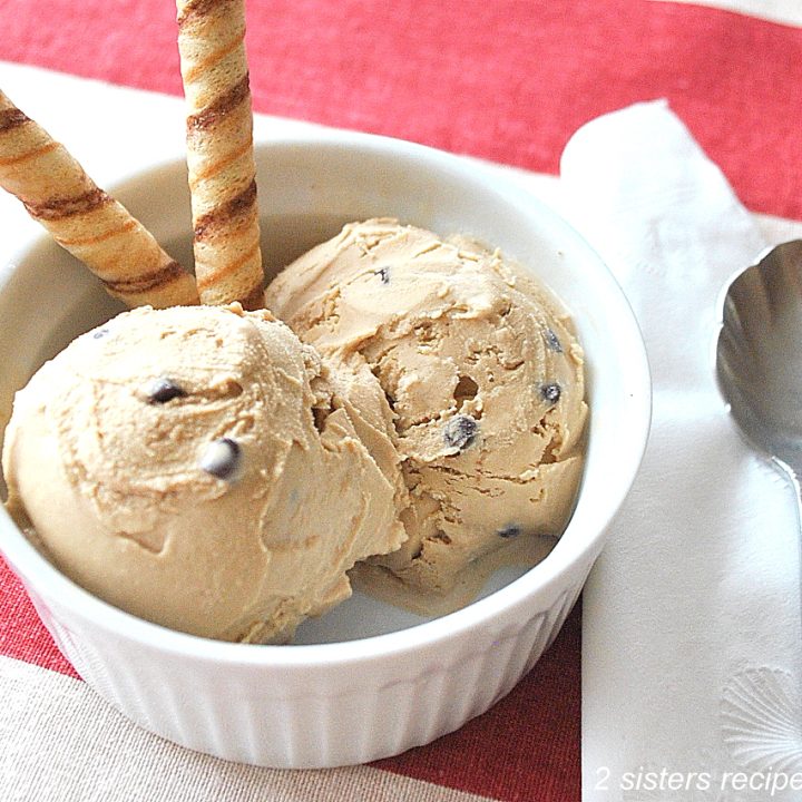 Tiramisu Ice Cream with Chocolate Chips by 2sistersrecipes.com