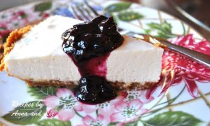 Panna Cotta Cheese Cake with Blueberry Sauce