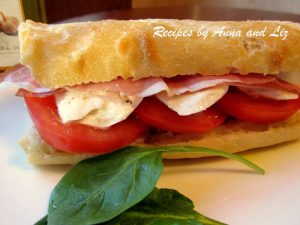 The Dom Sandwich: Fresh Mozzarella, Tomatoes and Prosciutto