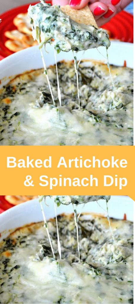 Baked Artichoke and Spinach Dip by 2sistersrecipes.com 