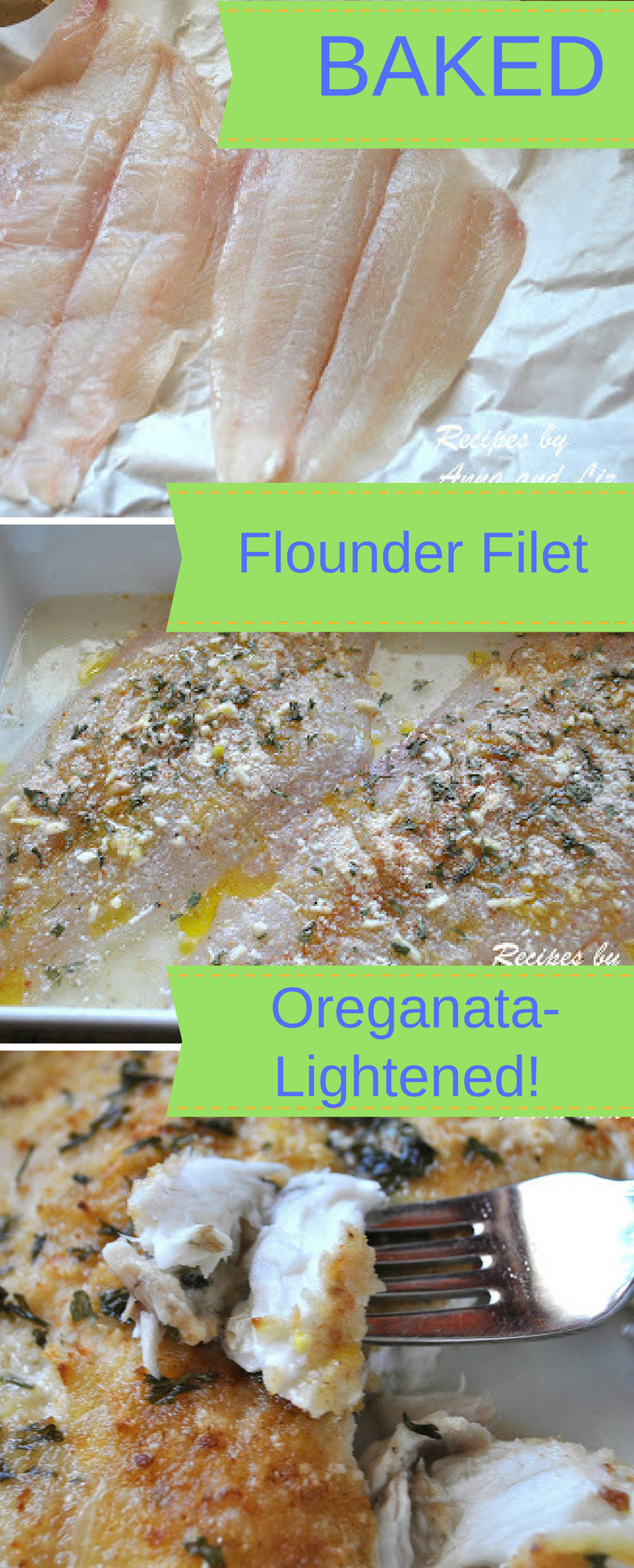 Baked Flounder Filet Oreganata Lightened! 2 Sisters Recipes by Anna
