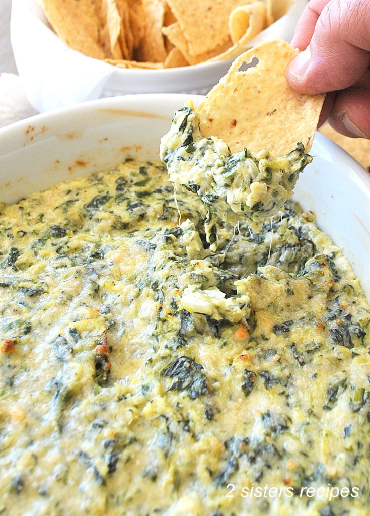 Baked Artichoke and Spinach Dip by 2sistersrecipes.com