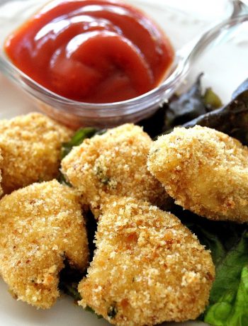 Baked Chicken Nuggets the Healthy Way! by 2sistersrecipes.com
