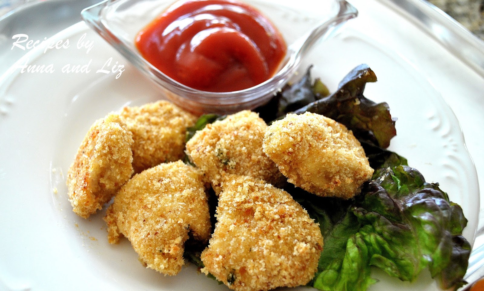 Baked Chicken Nuggets the Healthy Way! by 2sistersrecipes.com