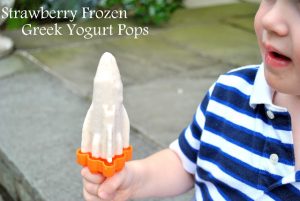 Strawberry Frozen Greek Yogurt Pops