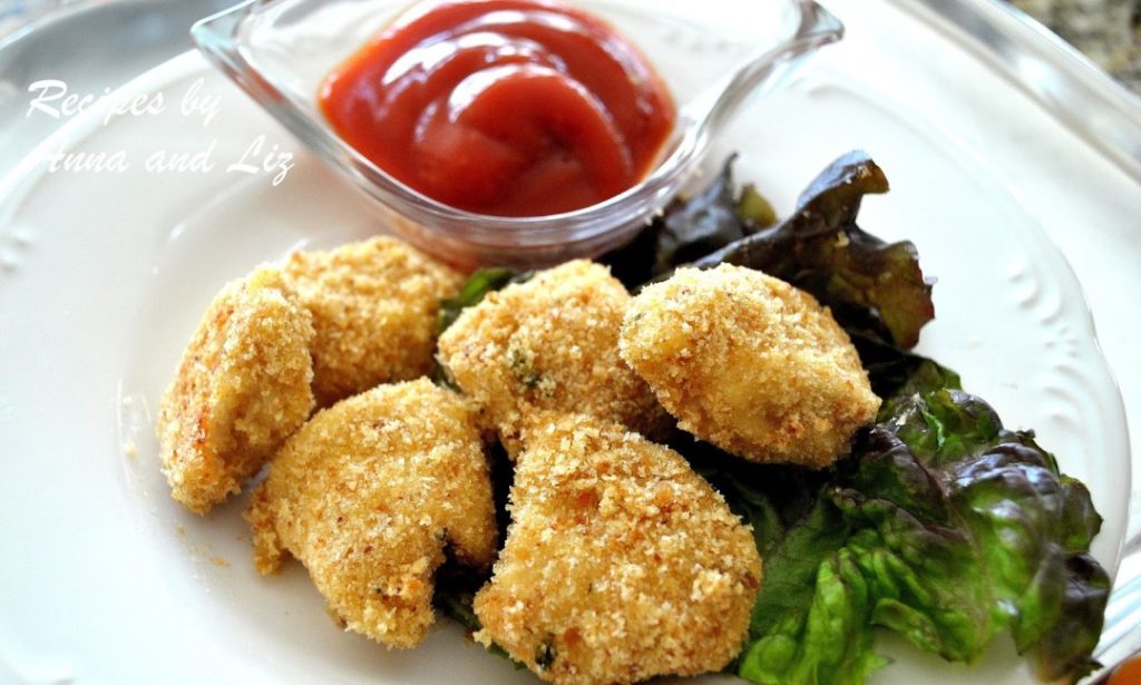 Baked Chicken Nuggets the healthy way by 2sistersrecipes.com 