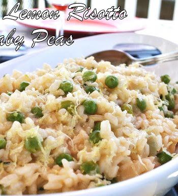 Best Creamy Lemon Risotto with Baby Peas by 2sistersrecipes.com