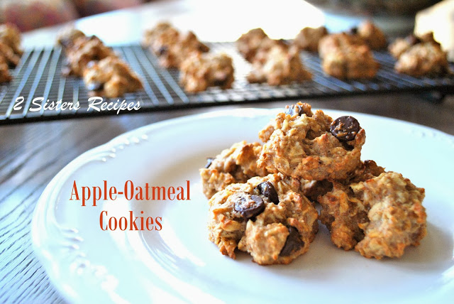 Apple-Oatmeal Cookies by 2sistersrecipes.com