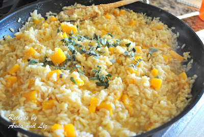 Butternut Squash Risotto with Cheese and Sage by 2sistersrecipes.com