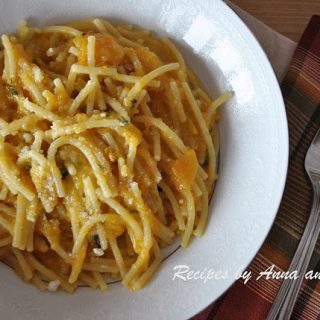 Pasta with Italian Squash or Calabaza Squash