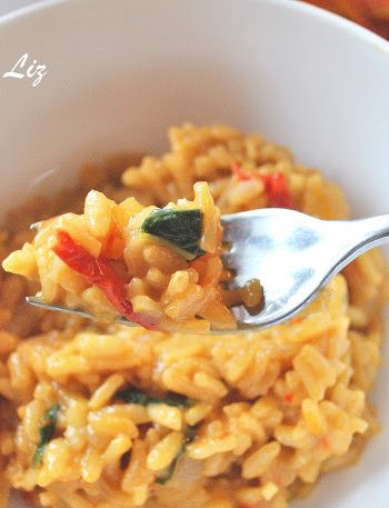 Risotto with Sundried Tomatoes, Basil and Marsala Wine by 2sistersrecipes.com