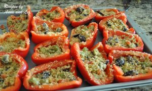 Easy Stuffed Red Peppers- Lightened!