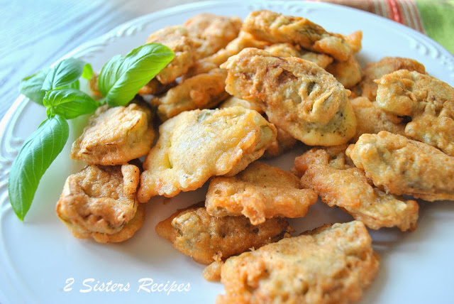 Artichoke Heart Fritters by 2sistersrecipes.com