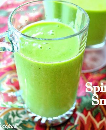 The Green Drink Spinach Smoothie by 2sistersrecipes.com