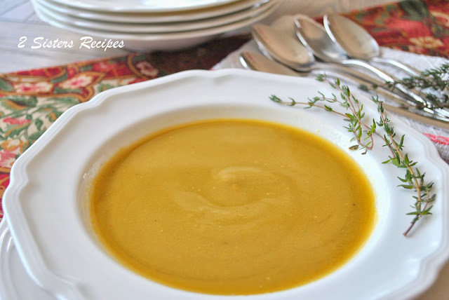 Split Pea and Thyme Soup by 2sistersrecipes.com