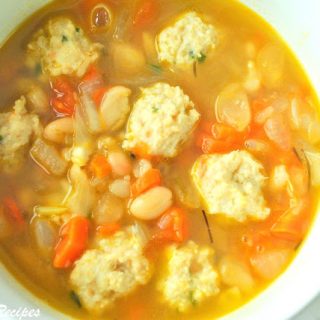White Bean Soup with Mini Meatballs