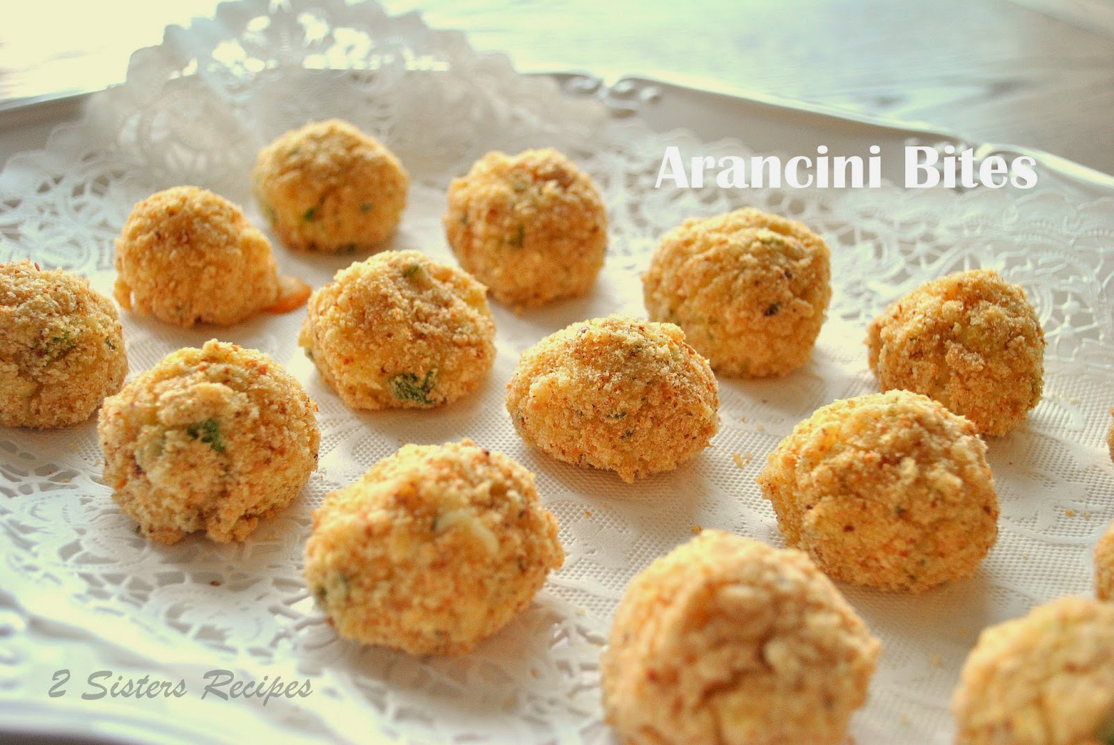 Arancini Bites with Fontina Cheese by 2sistersrecipes.com
