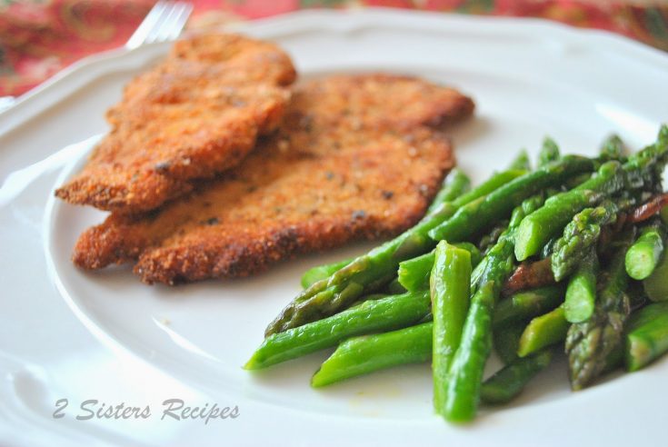 Chicken Cutlets with Garlicky Asparagus