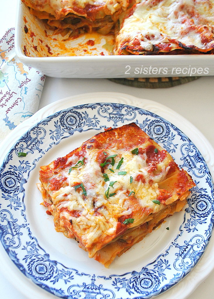 Best Vegetable Lasagna by 2sistersrecipes.com 