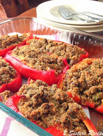 Sausage Stuffed Peppers by 2sistersrecipes.com
