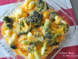Baked Kale Broccoli Cauliflower Cheddar Casserole