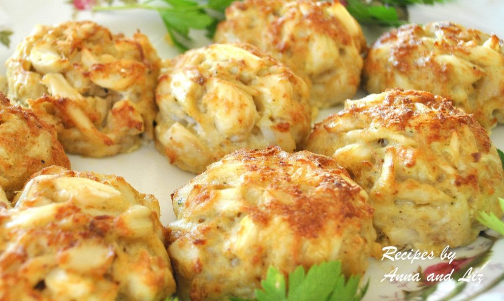 Crab Cakes - Lightened! by 2sistersrecipes.com 