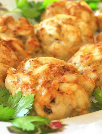 Crab Cakes -Lightened! by 2sistersrecipes.com