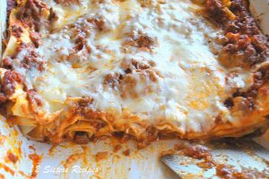 EASY Meat Lasagna with NO-Boil Noodles -Lightened!